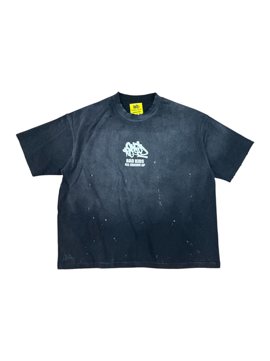 Endless tee (Burnt charcoal black)